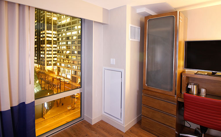 Hotel Vertical Stack Fan Coil HVAC System from Whalen Hotel Vertical Stack Fan Coil HVAC System from Whalen